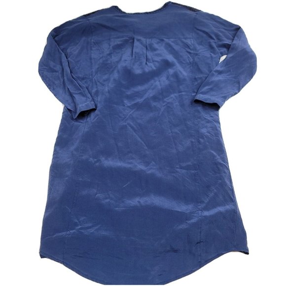 Madewell Womens XXS Dress Silk Embroidered Prologue Tunic 100% Silk-Missing Belt - Picture 6 of 8